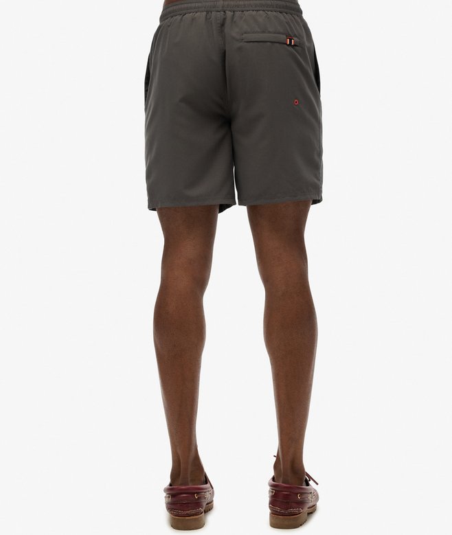 Men's Sport Graphic 17 Swim Short-Charcoal-Model Back View