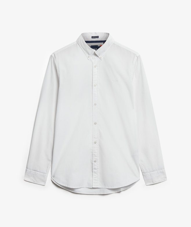 SUPERDRY Essentials Tailored Lite Shirt-Optic optic flat front view