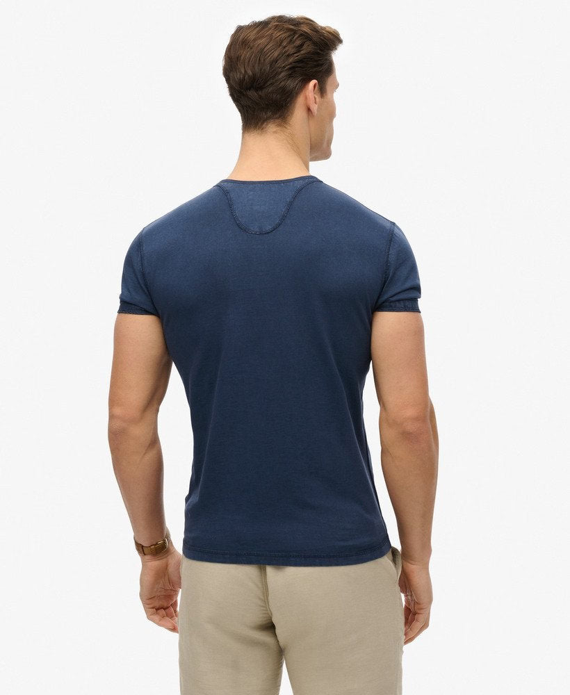 SUPERDRY Slub Ss Jersey Grandad Top-Navy Navy detail view