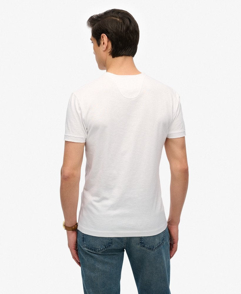 SUPERDRY Slub Ss Jersey Grandad Top-Optic optic detail view