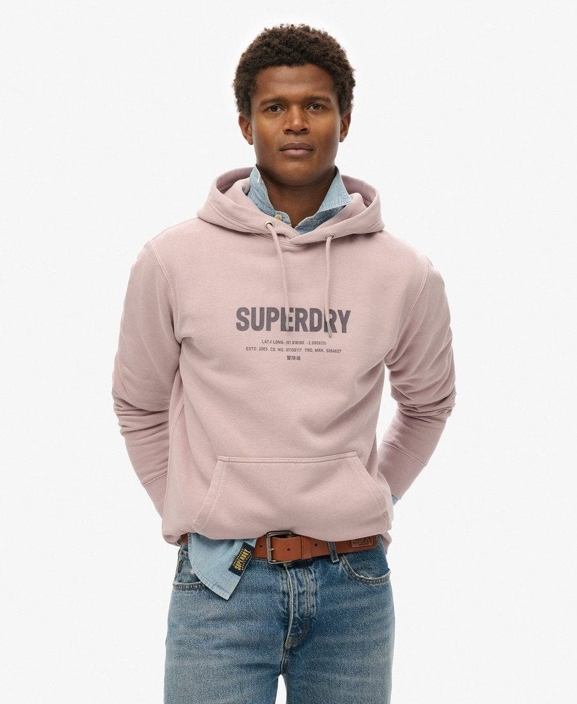SUPERDRY Utility Sport Hoodie-Cloud Grey Cloud Grey front view