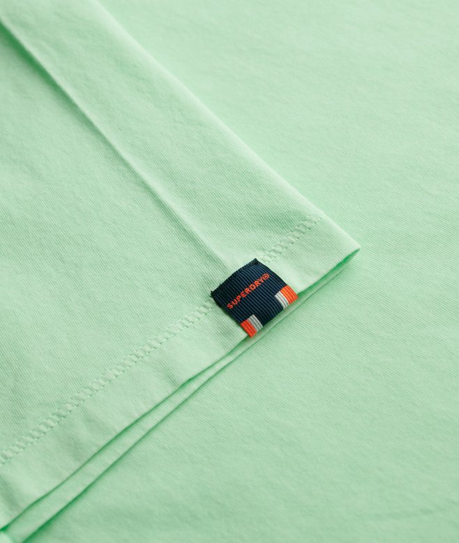Men's Classic Essential Tee-Washed Green Ash-Tab Logo View