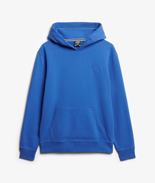 SUPERDRY Essential Logo Hoodie-Chambray Blue Chambray Blue side view