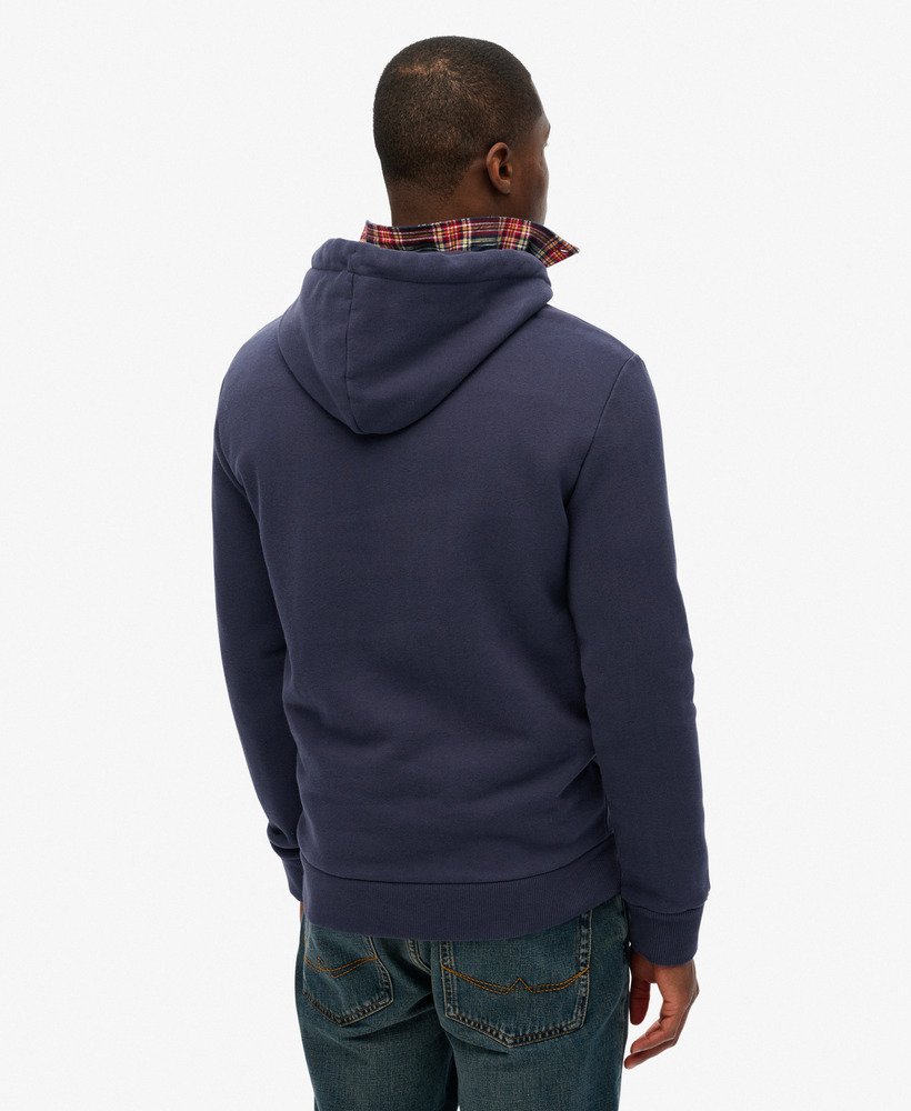 SUPERDRY Vl Tonal Relaxed Hood-Navy Navy detail view