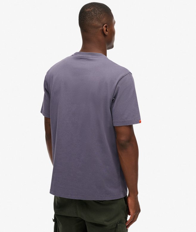Men's Athletic Essential Tee-Greystone-Back View