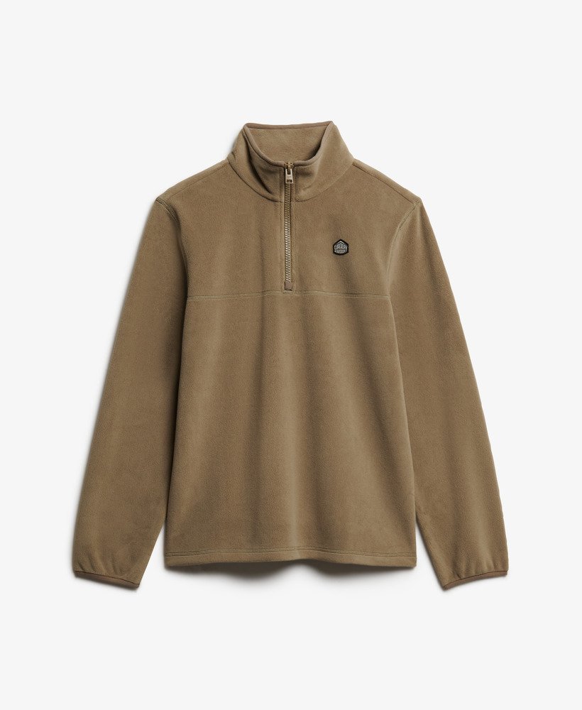 SUPERDRY Expedition Fleece Half Zip-Silver Sage Silver Sage front view