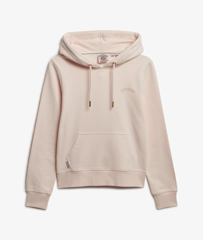 Ladies Essential Logo Embroidered Hoodie-Mauve Morn Pink