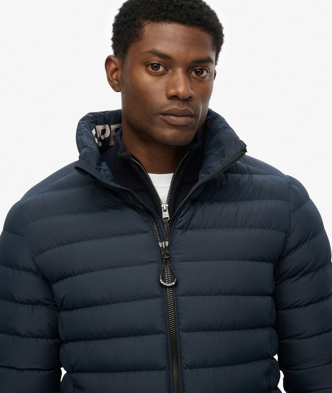 Fuji Print Padded Jacket-Eclipse Navy