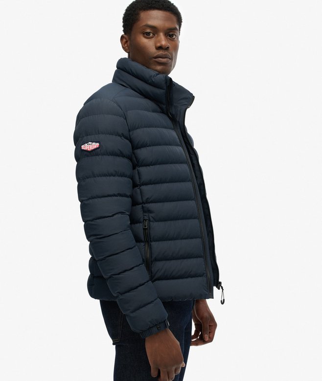 Fuji Print Padded Jacket-Eclipse Navy