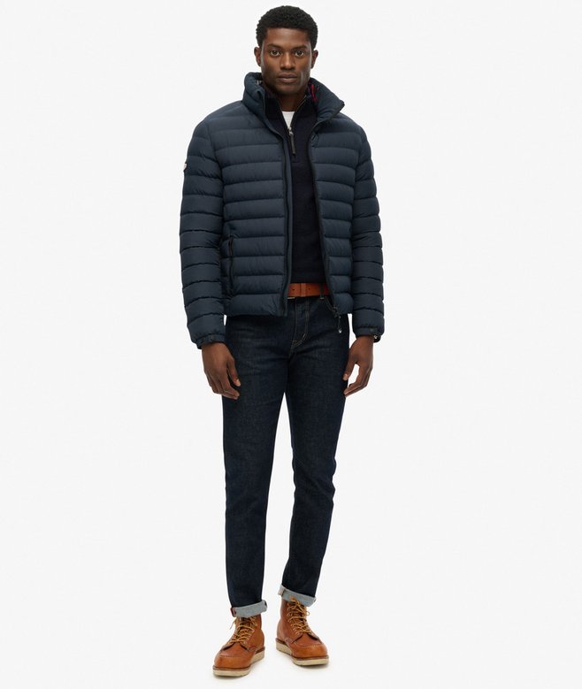 Fuji Print Padded Jacket-Eclipse Navy