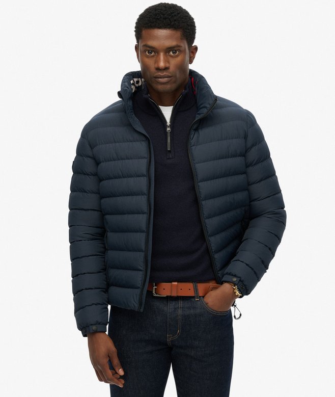 Fuji Print Padded Jacket-Eclipse Navy