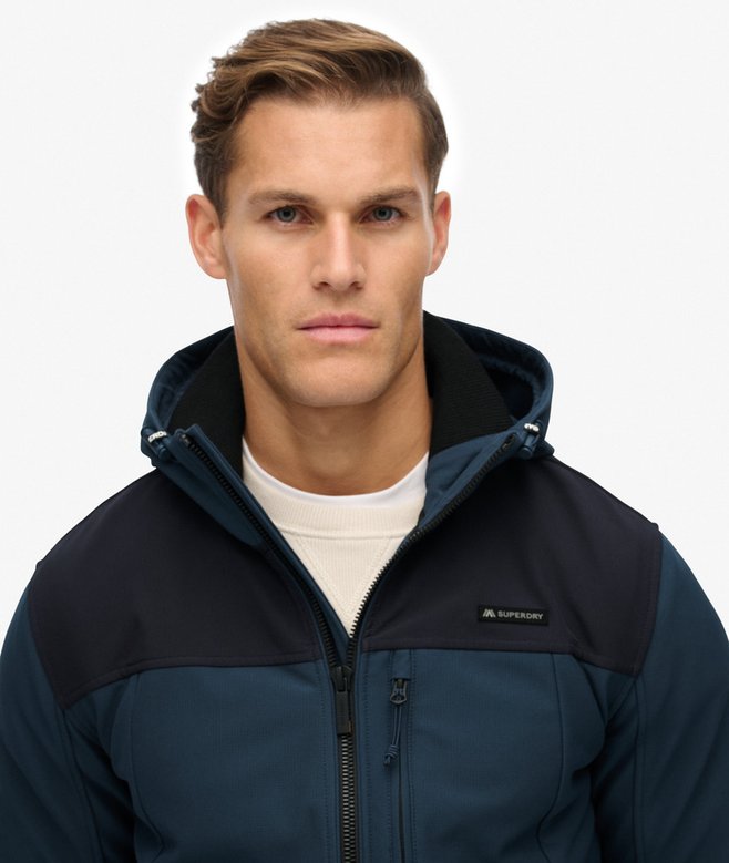 Hooded Softshell Tech Trekker-Flex Navy