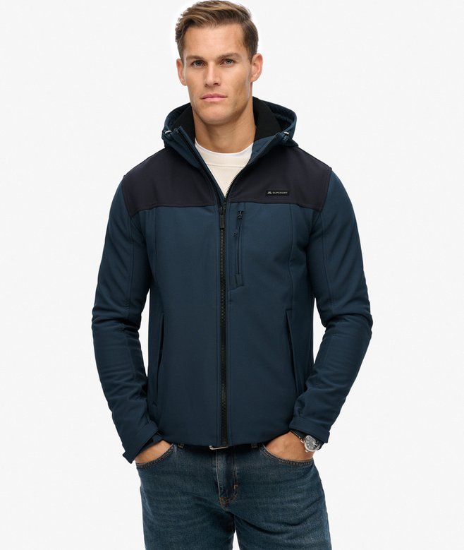 Hooded Softshell Tech Trekker-Flex Navy