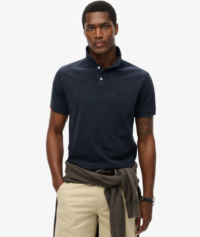 Vintage Destroy Polo-Eclipse Navy