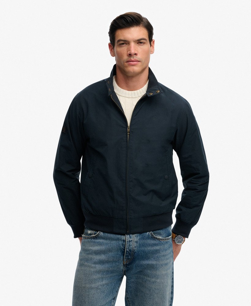 SUPERDRY Classic Harrington Jacket-Eclipse Navy ECLIPSE NAVY side view