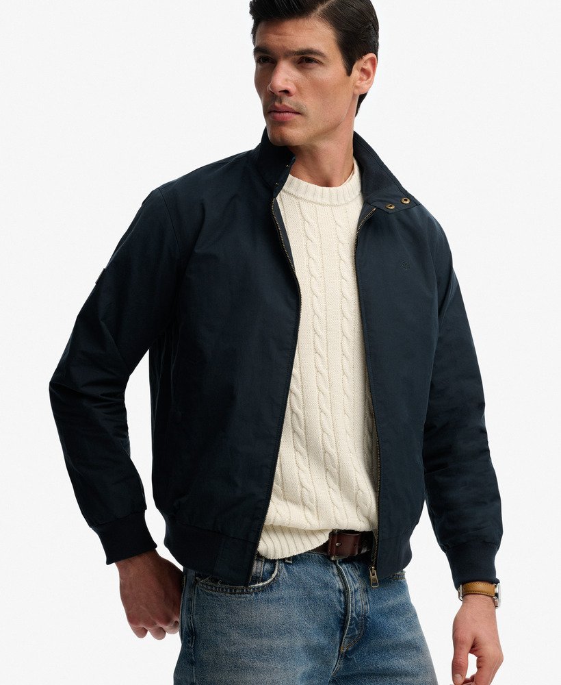 SUPERDRY Classic Harrington Jacket-Eclipse Navy ECLIPSE NAVY front view
