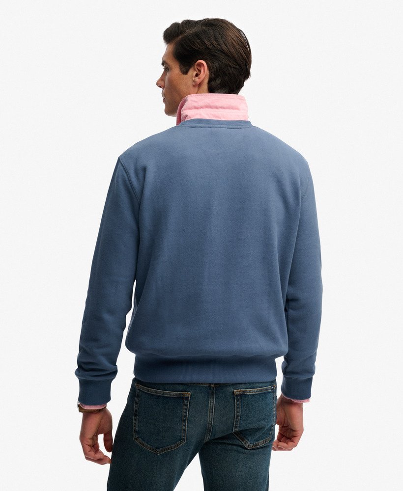 SUPERDRY Essential Logo Crew Sweatshirt-Vintage Indigo Vintage Indigo detail view