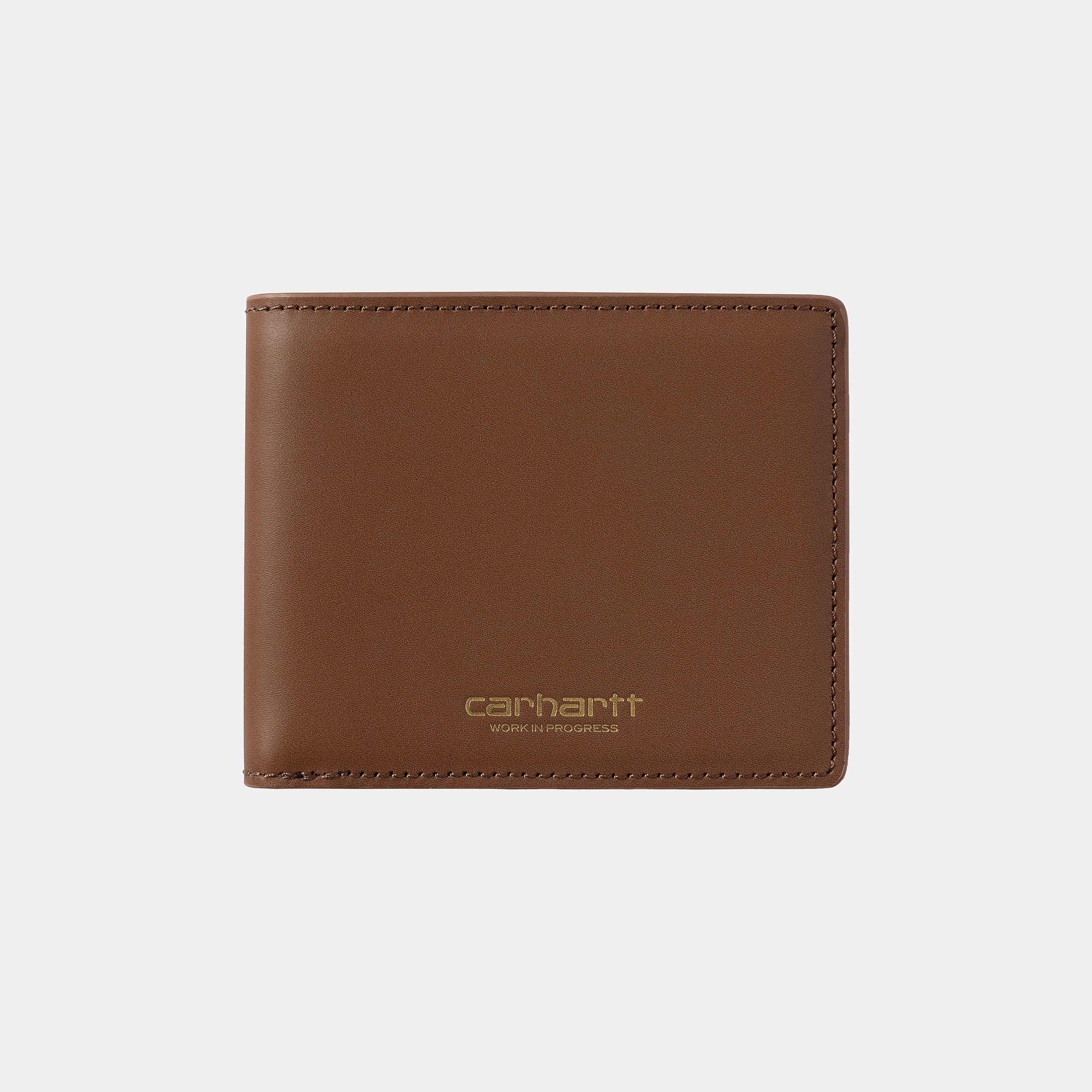 Carhartt WIP Vegas Billfold Wallet-Cognac / Gold Cognac / Gold front view