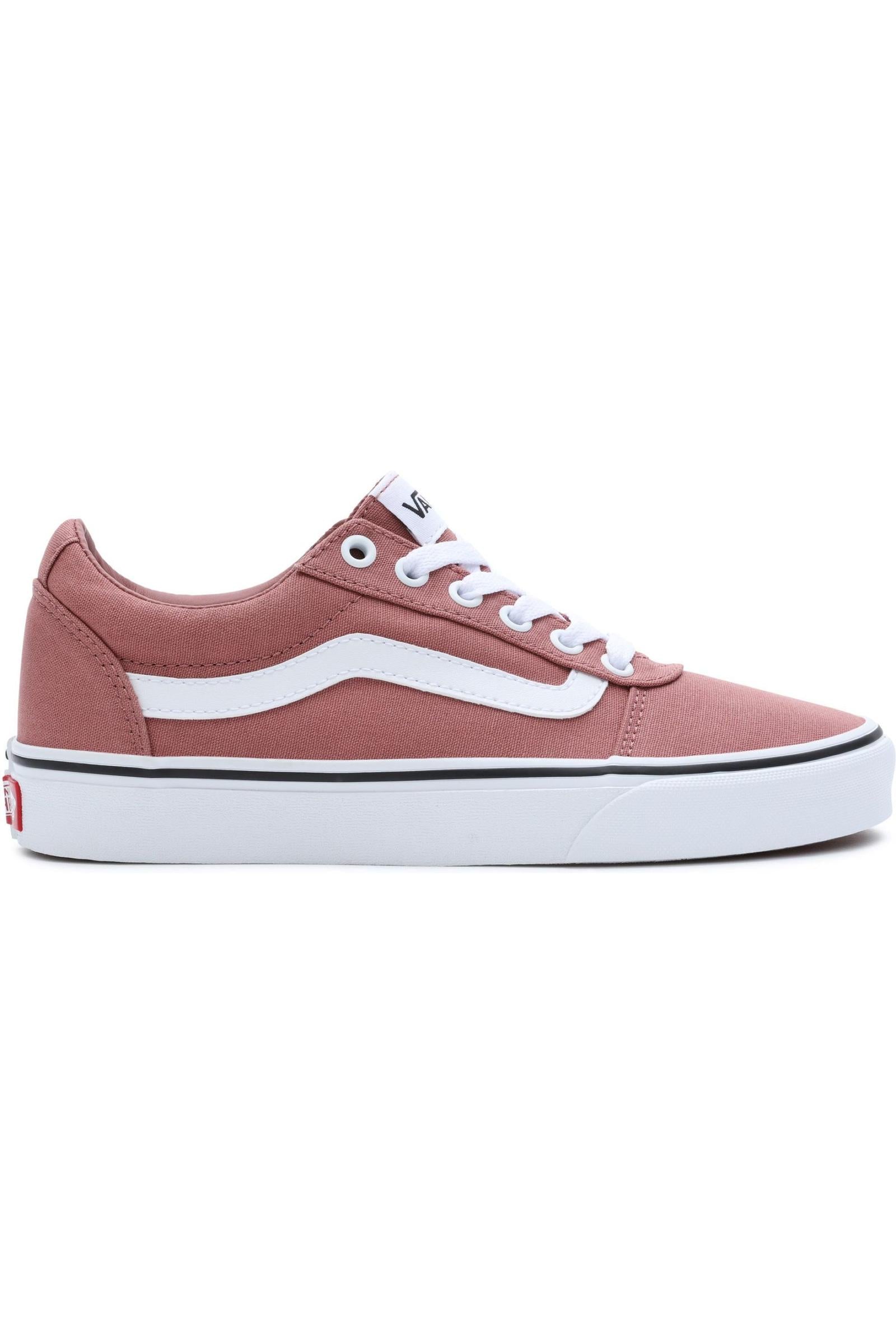 Vans Womens Womens Ward Canvas Night Rose Sneaker Night Rose model front view
