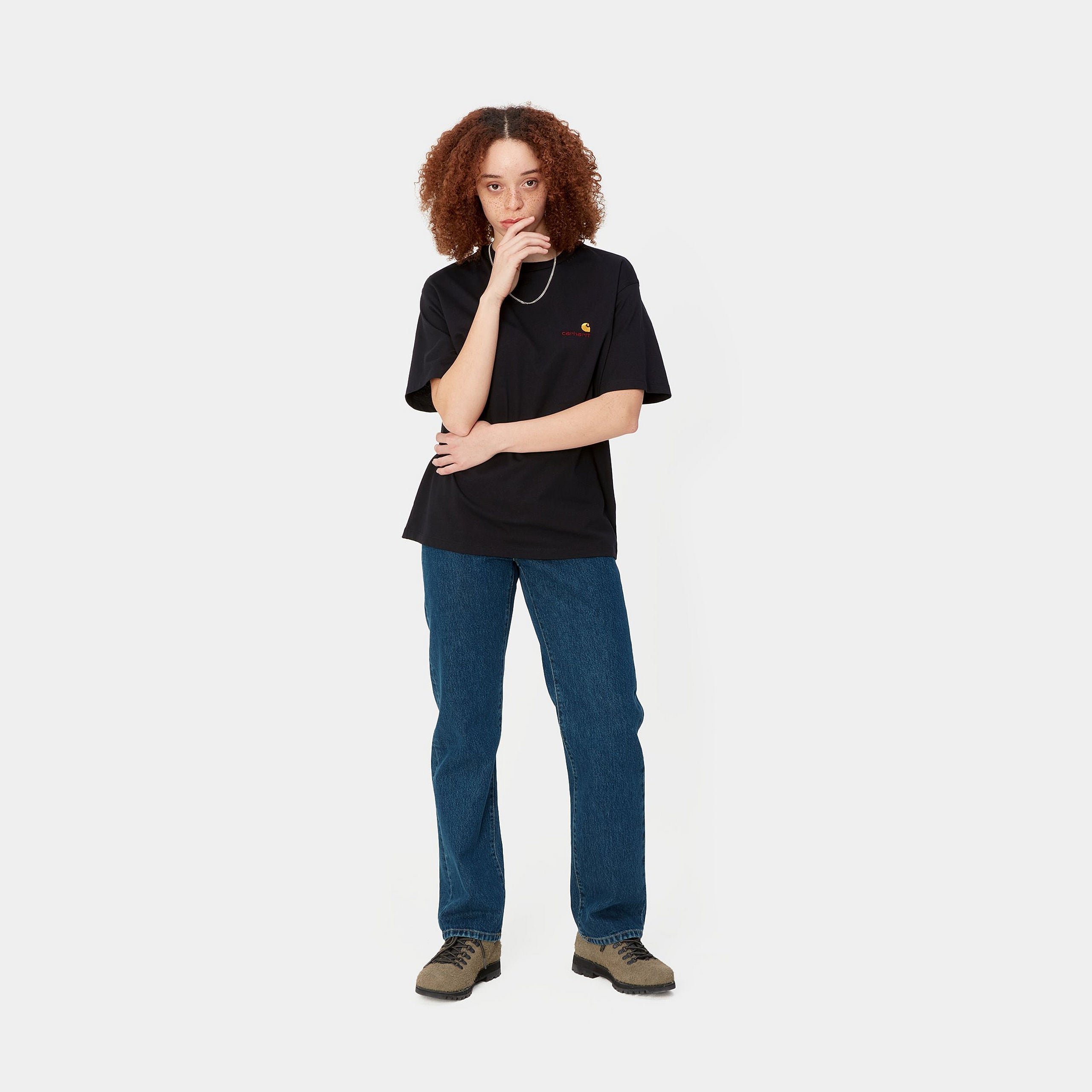 Carhartt WIP W Noxon Pant-Blue Blue back view