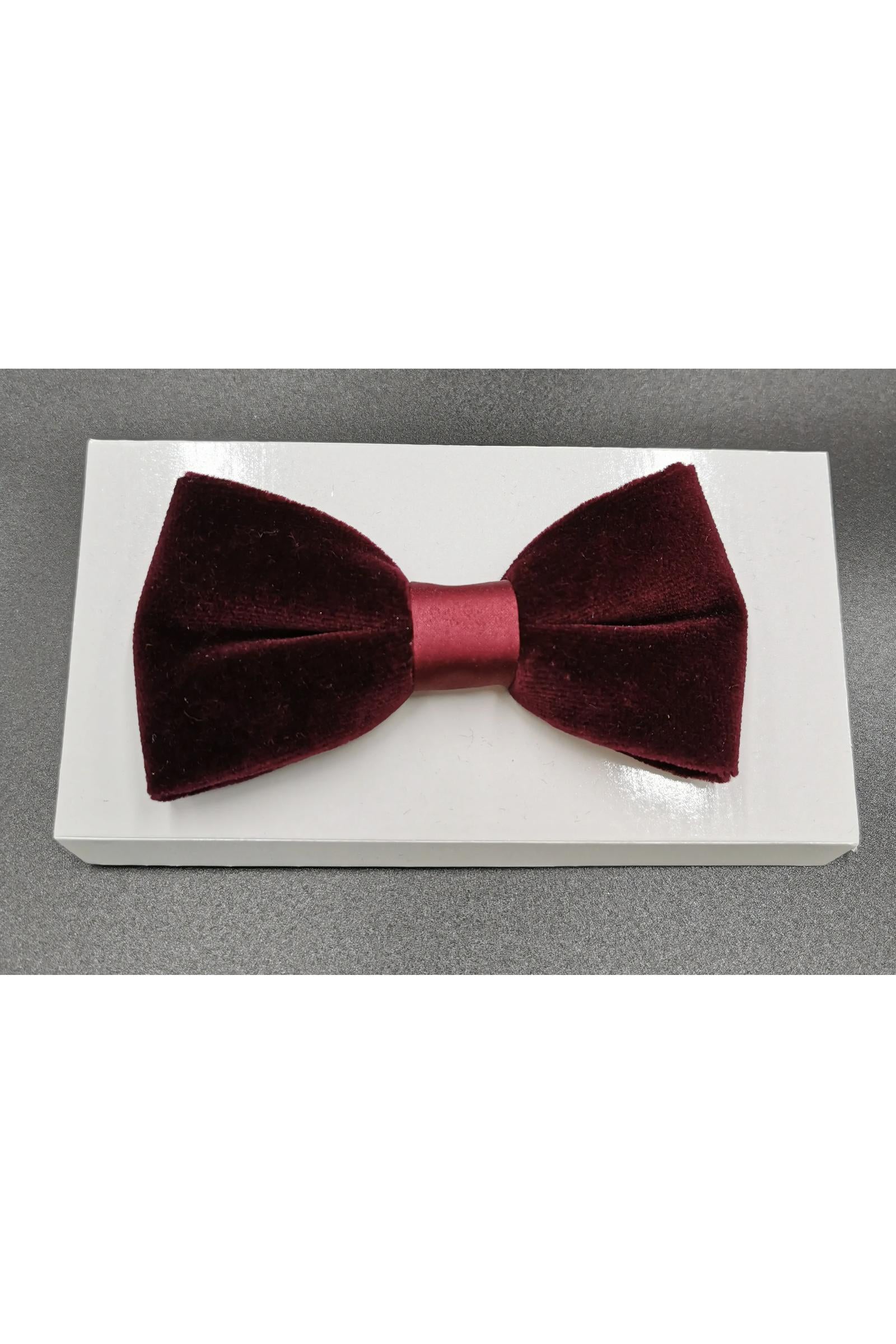 Zazzi Velvet Bow Ties by Giltedge BLACK model front view