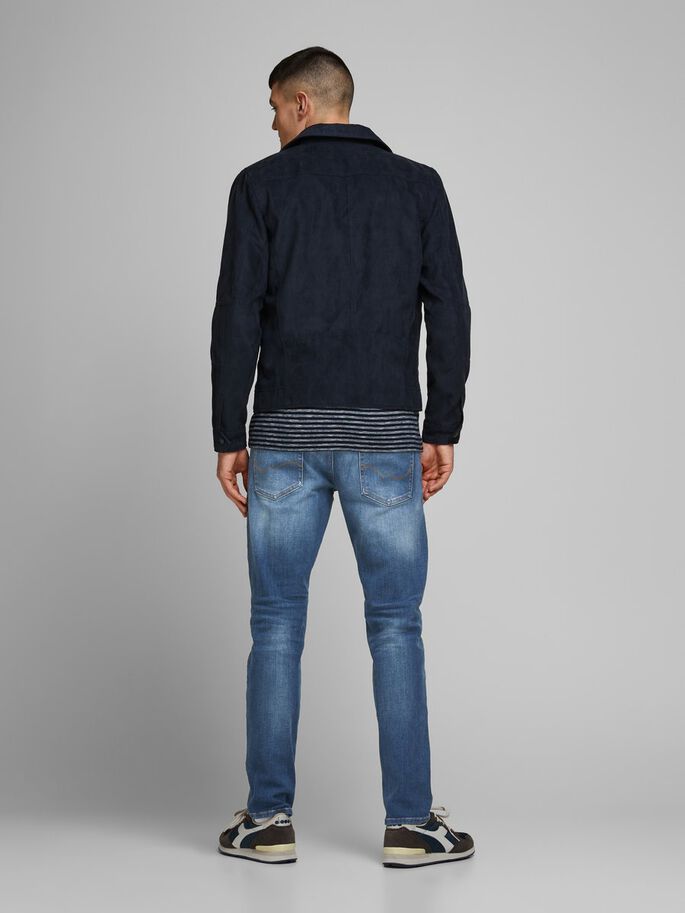 Jack & Jones Mike 411 comfort fit blue jeans back view