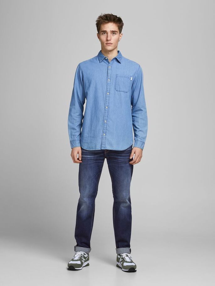JACK & JONES Clark 278 Straight Leg Jeans BLUE side view