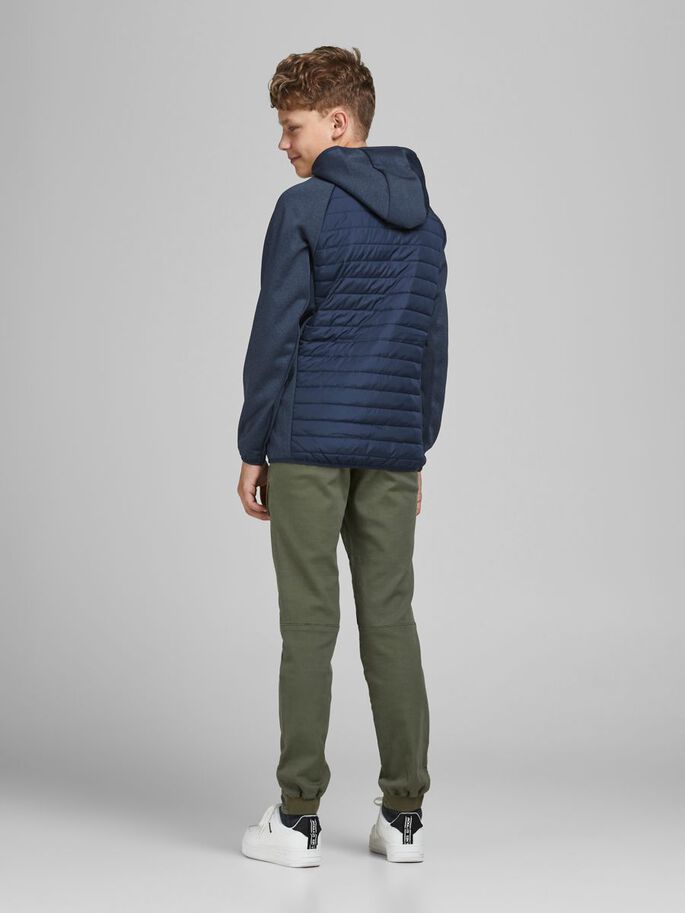 Jack Jones Youths Multi Quilted Jacket Juniors Navy Blazer back view