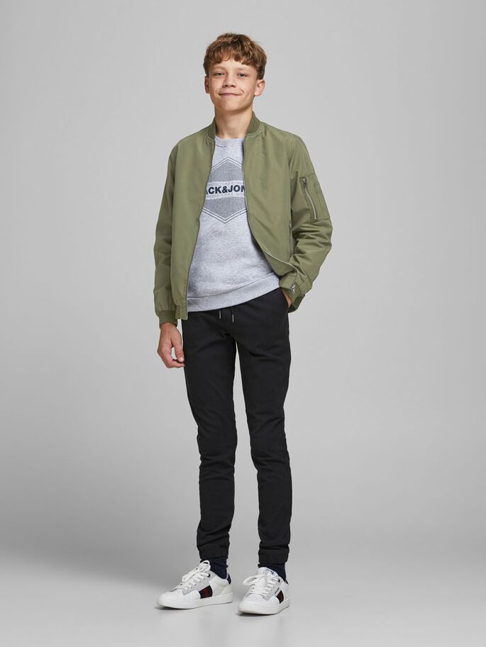 Jack Jones Youths Rush Youths Bomber Jacket Dusty Olive detail view
