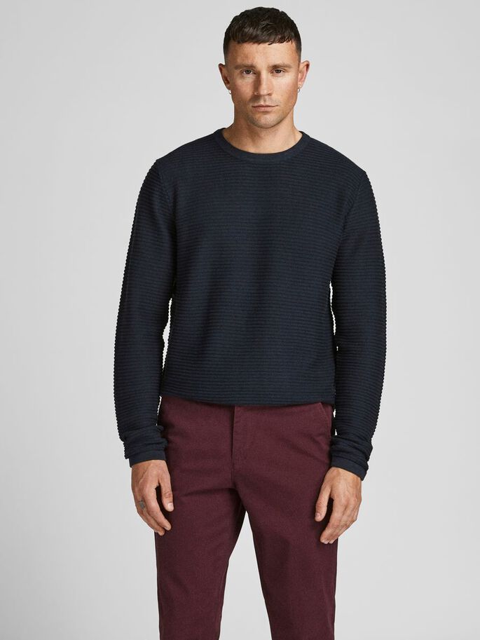 Cotton Knitted Crew Neck Jumper Noos - Spirit Clothing