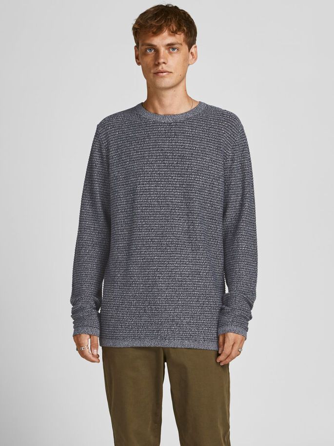 Cotton Knitted Crew Neck Jumper Noos - Spirit Clothing