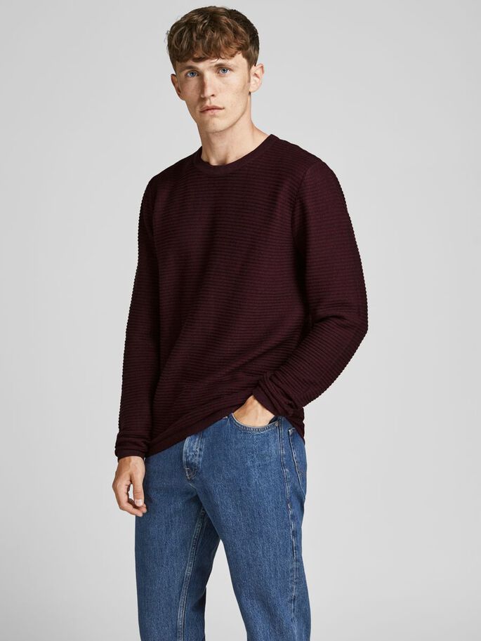 Cotton Knitted Crew Neck Jumper Noos - Spirit Clothing