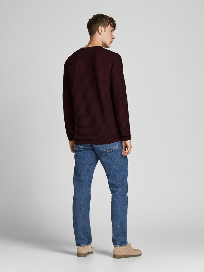 Cotton Knitted Crew Neck Jumper Noos - Spirit Clothing