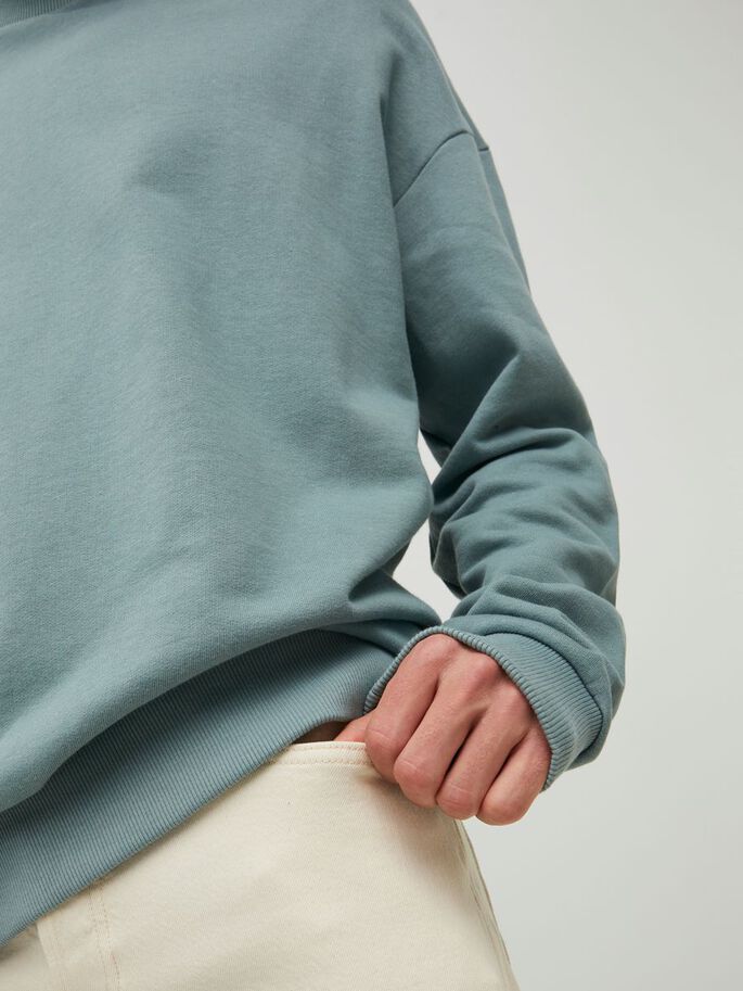 JACK JONES PREMIUM Kam Sweat Crew Neck Ebony full front view
