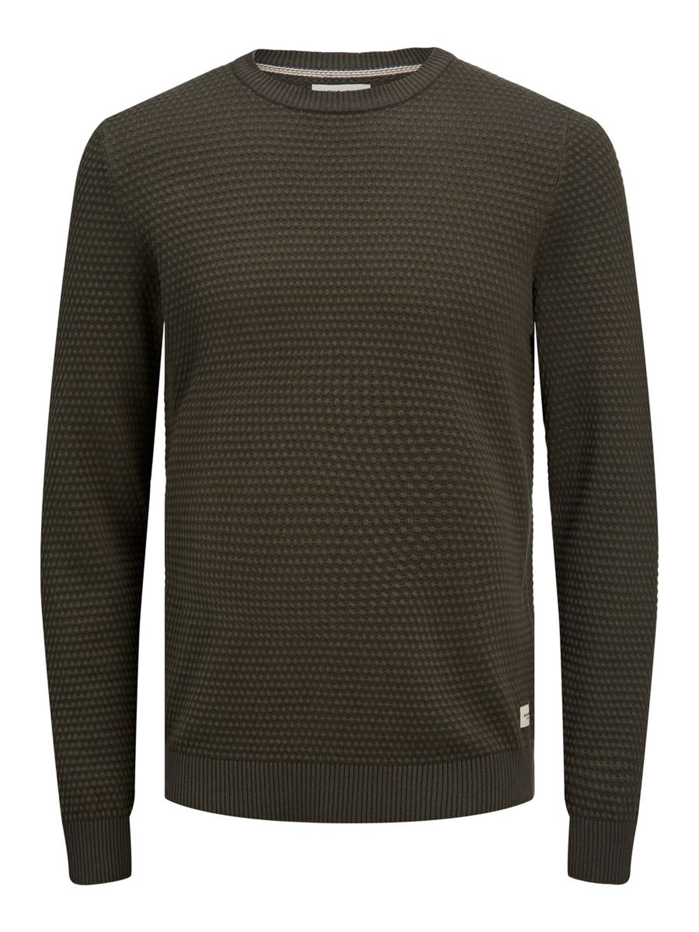 Men's Atlas Knit Crew Neck Rosin-Ghost view