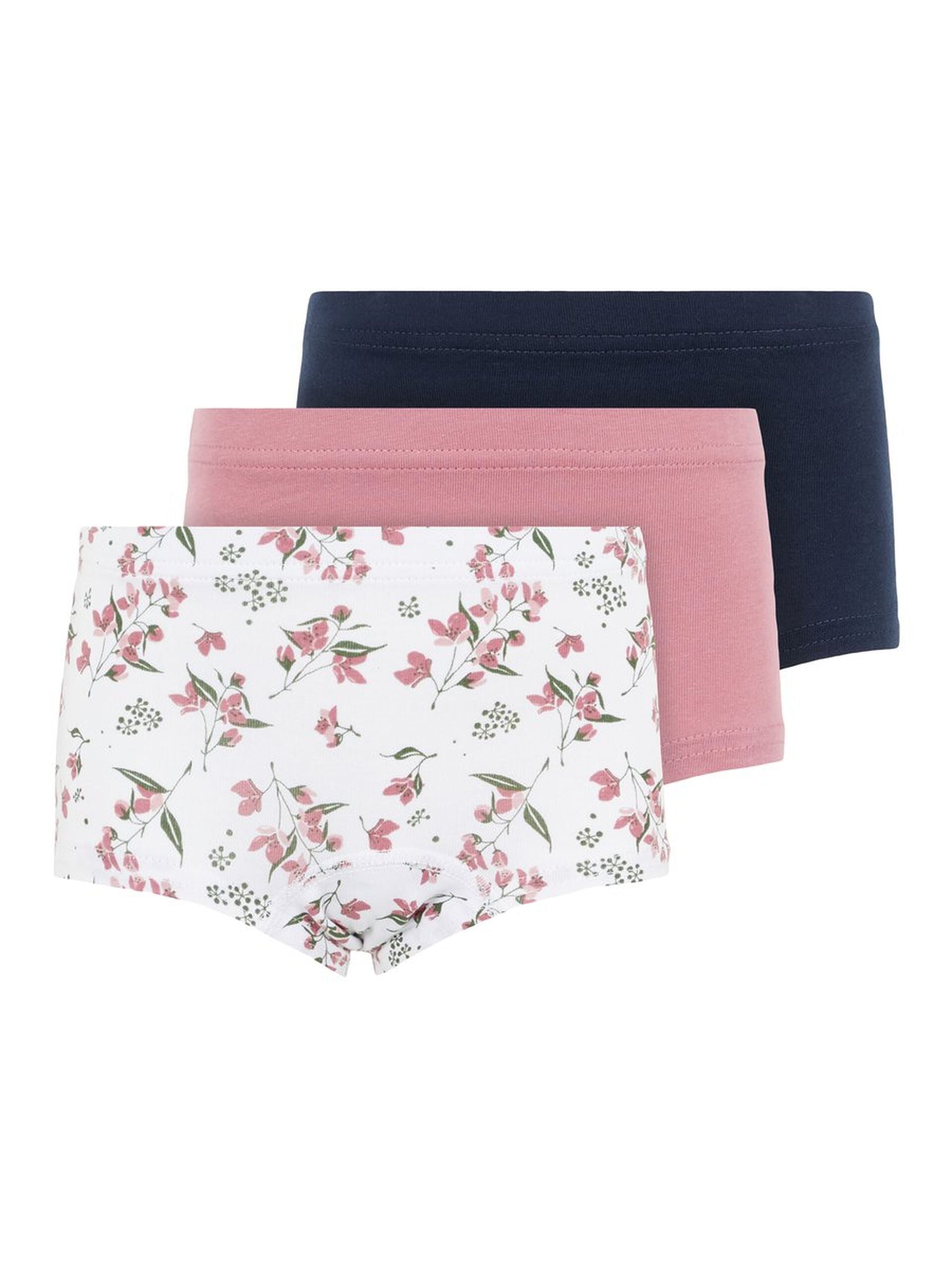 NAME IT 3 Pack Hipsters PINK FLOWER front view