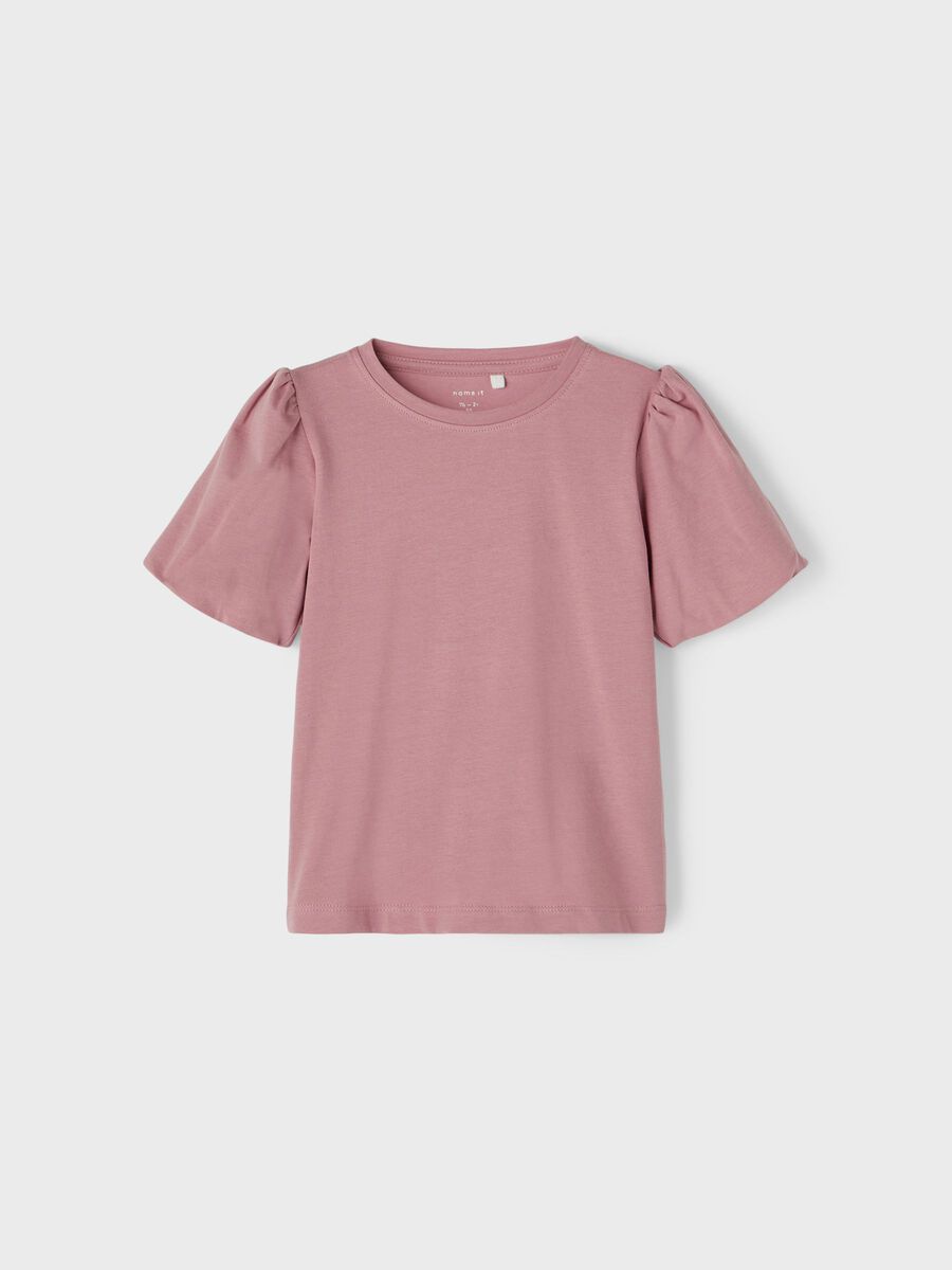 NAME IT Fira Short Sleeve Top nostalgia rose model front view