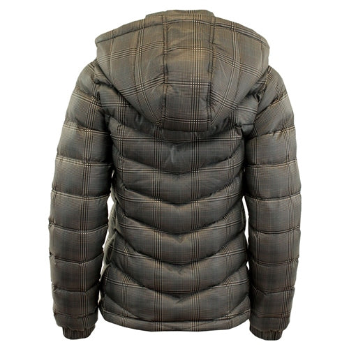 Women's Opal Padded Biscuit Check Jacket - Back View