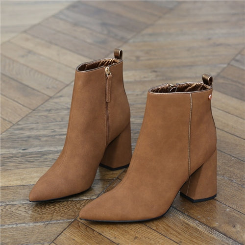 Women's Elva Tan Boot Front View
