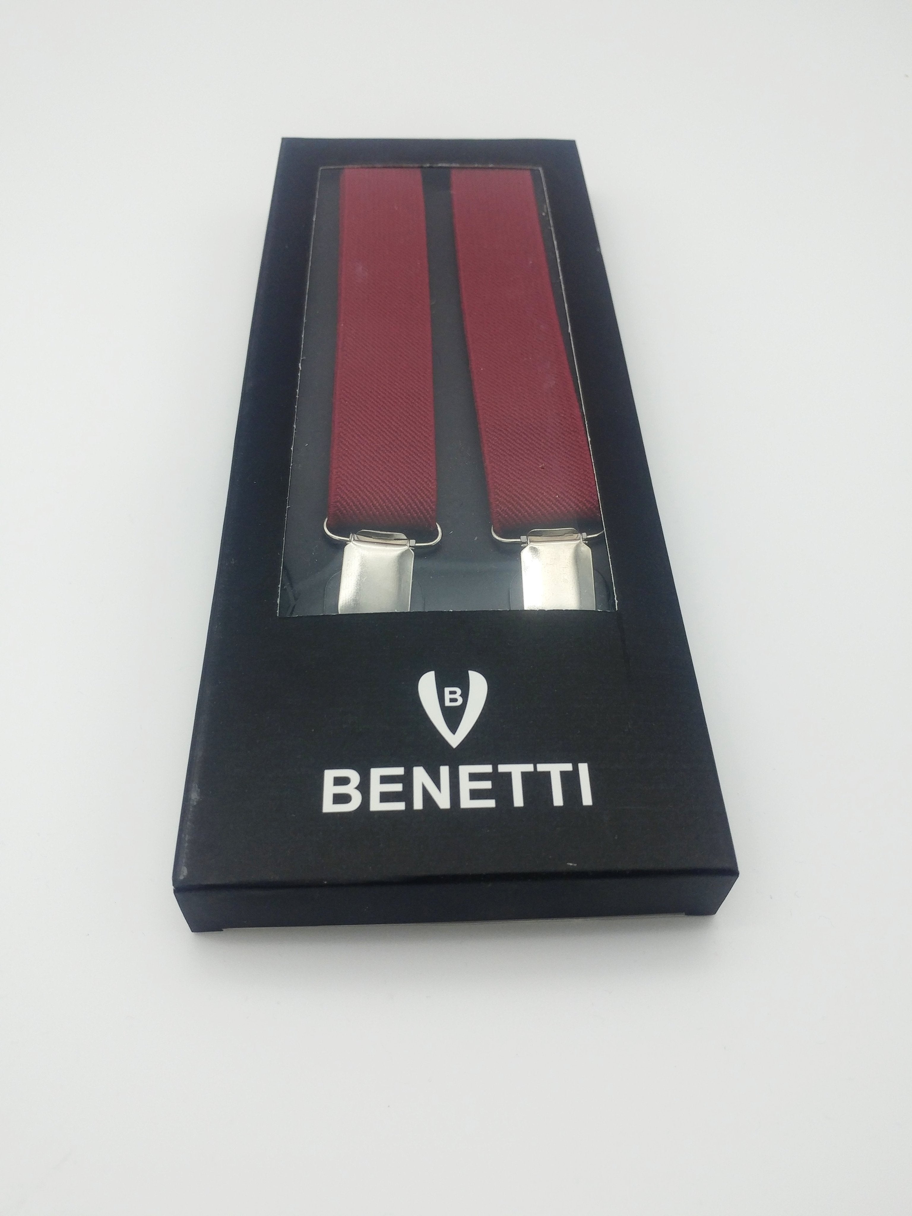 BENETTI Men's Braces by Benetti RED/DOT front view