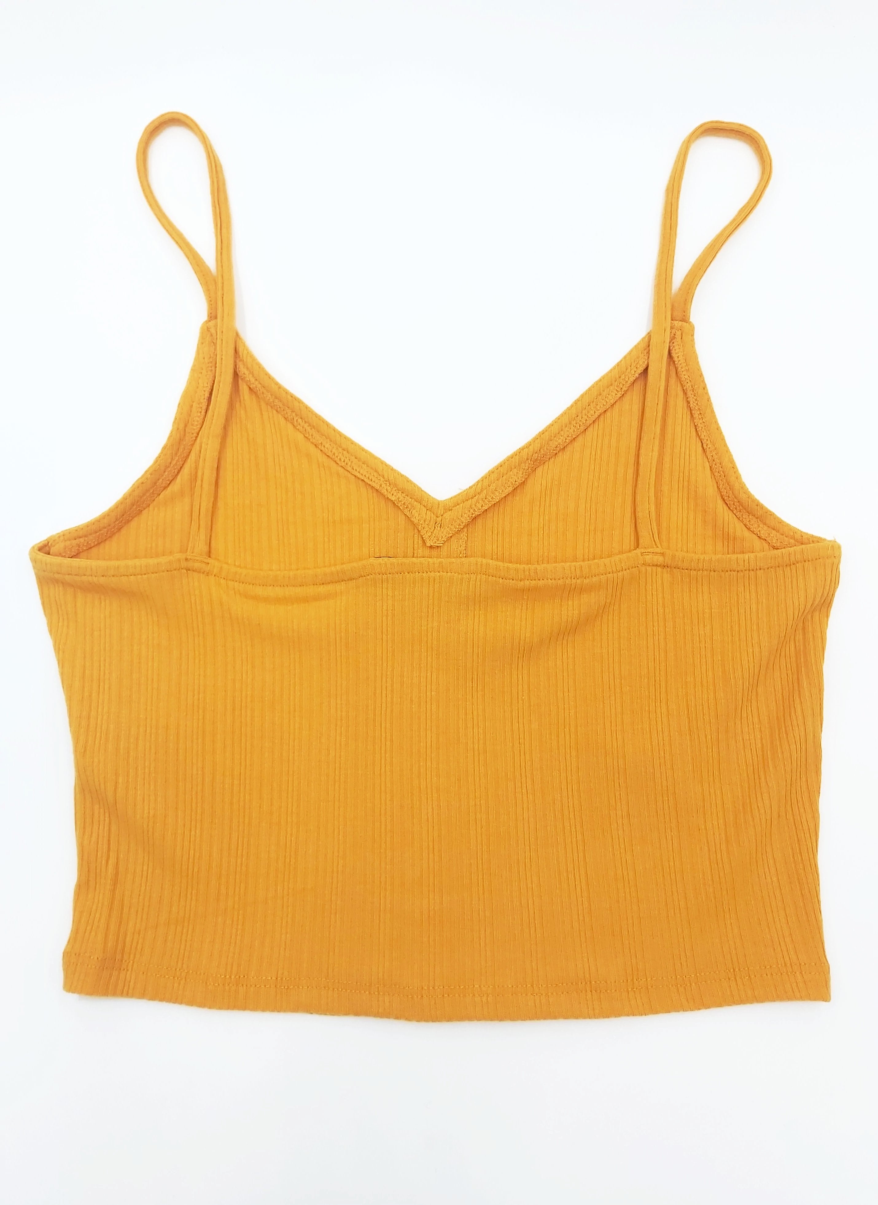 Tally Weijl Cropped Yellow Vest Top YELLOW model front view