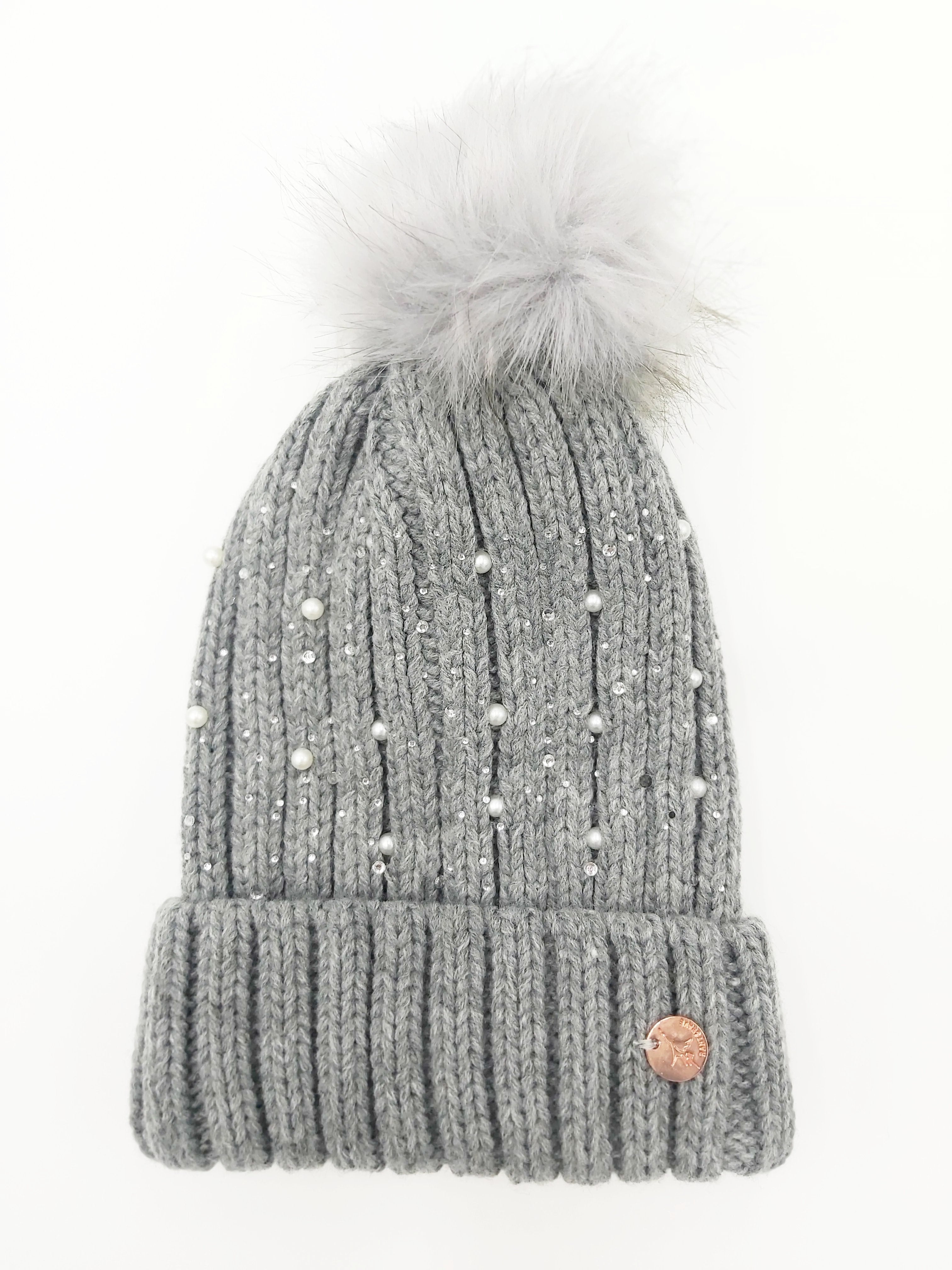 RANT & RAVE LADIES Clarissa Grey Melange Hat Grey Melange front view
