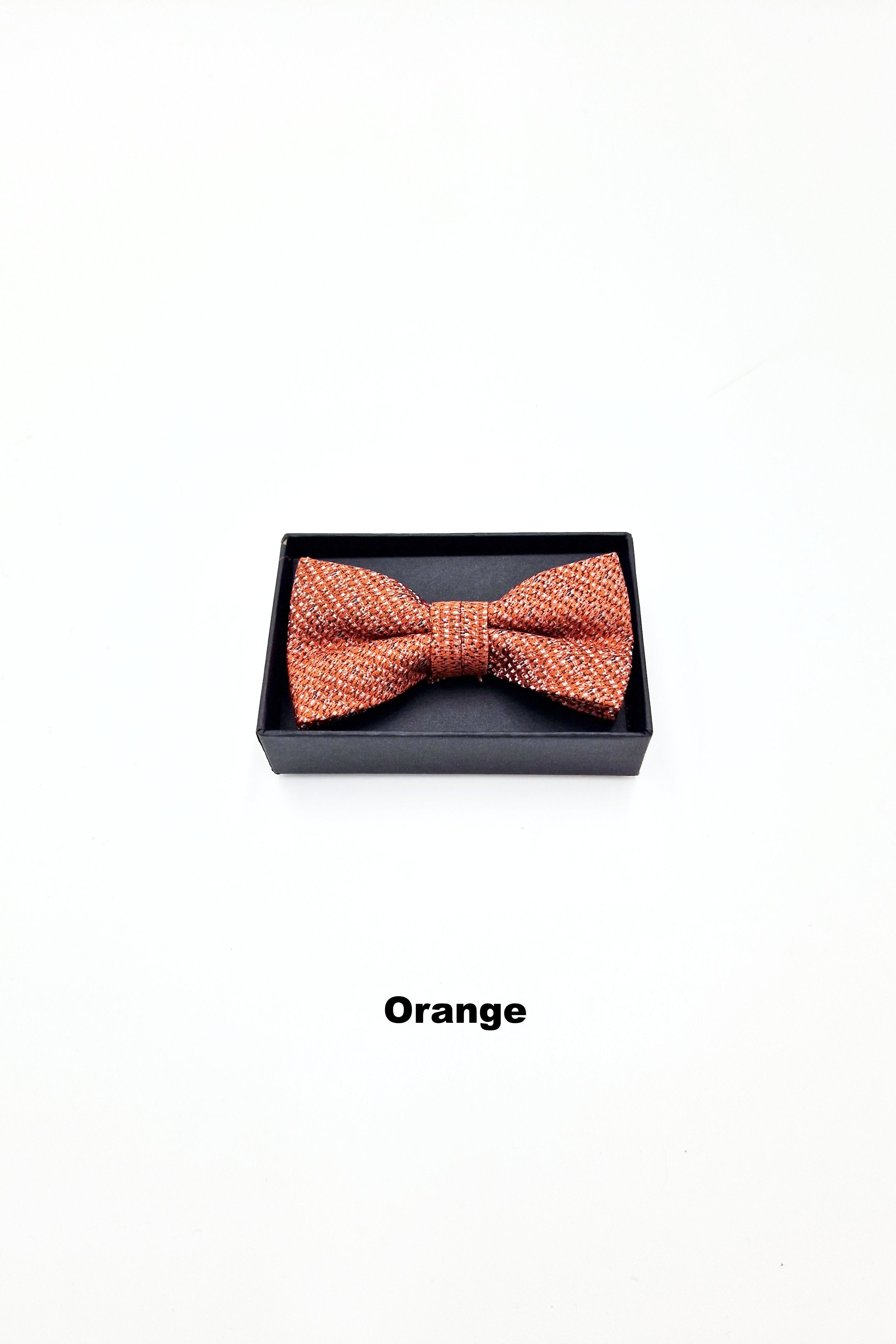 Zazzi Boxed Grain Boys Bow & Pocket Square orange