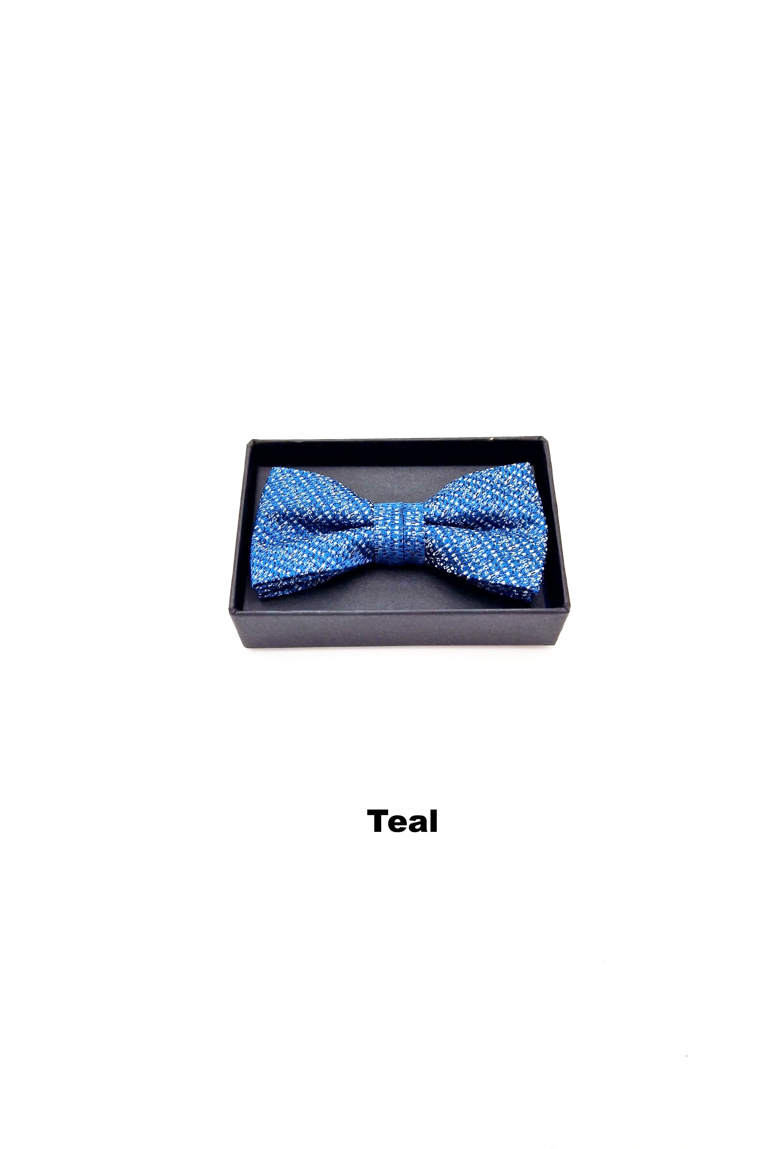 Zazzi Boxed Grain Boys Bow & Pocket Square teal
