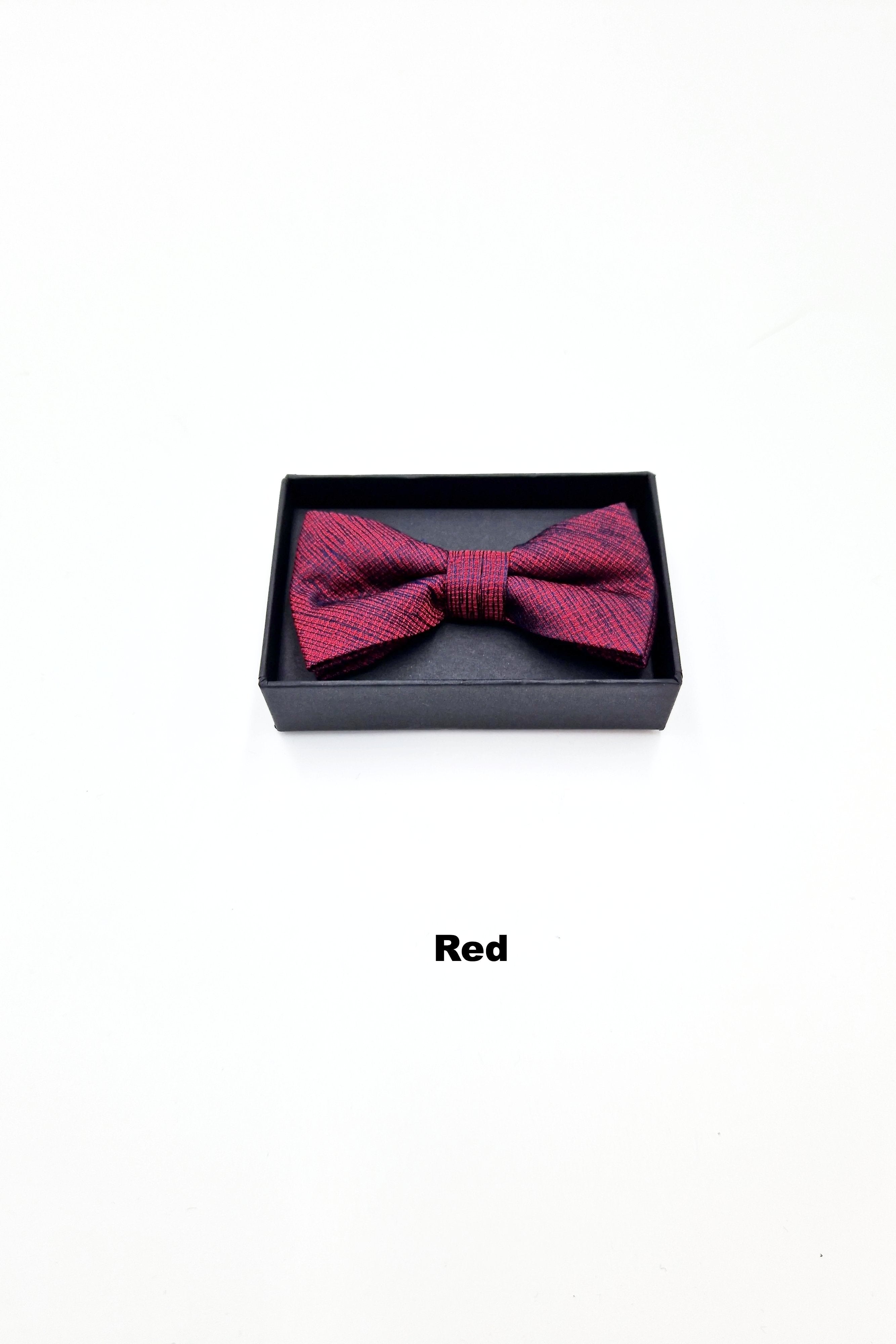 Zazzi Boxed Grain Boys Bow & Pocket Square red