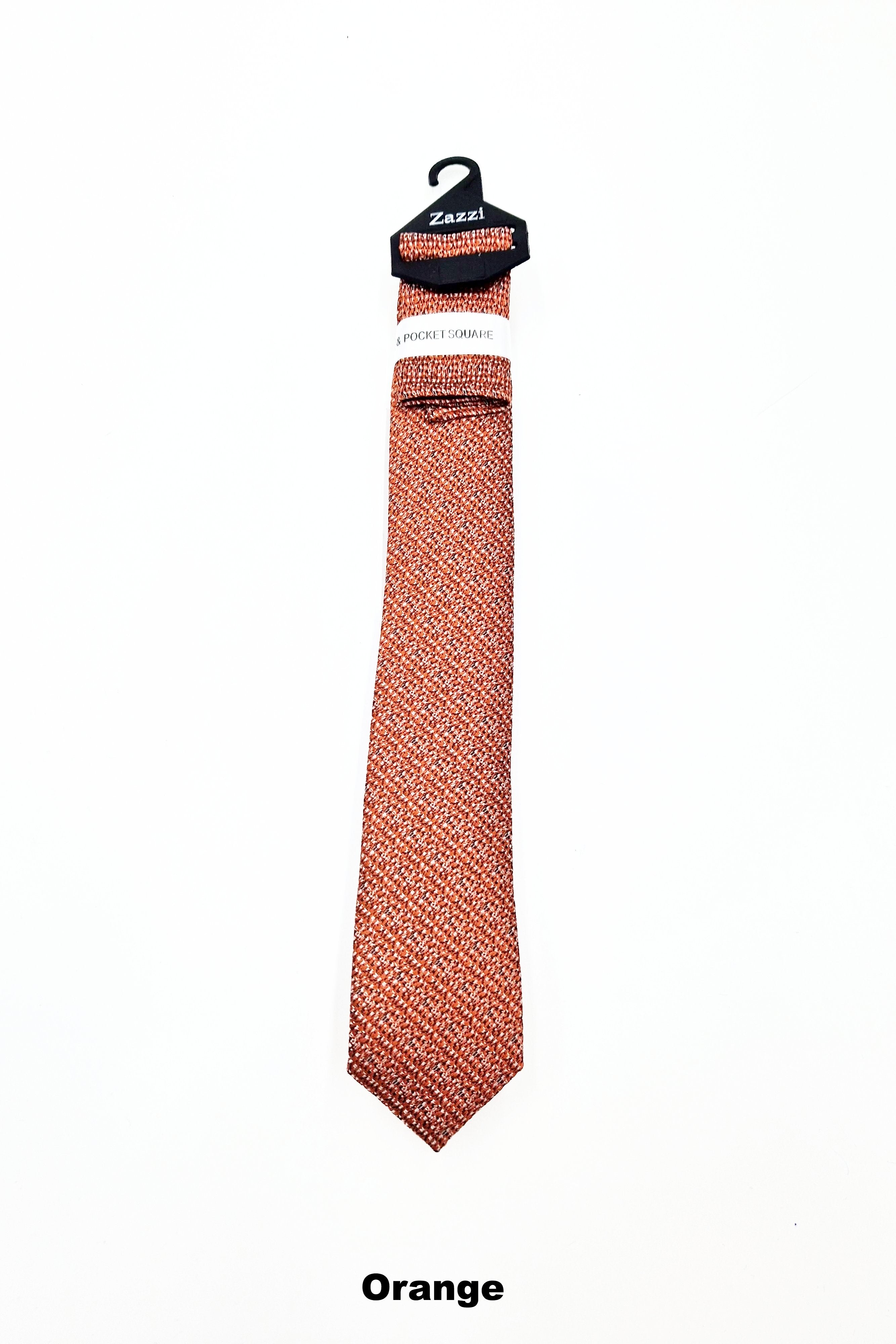 Zazzi Grain Kid Boys Tie & Pocket Square