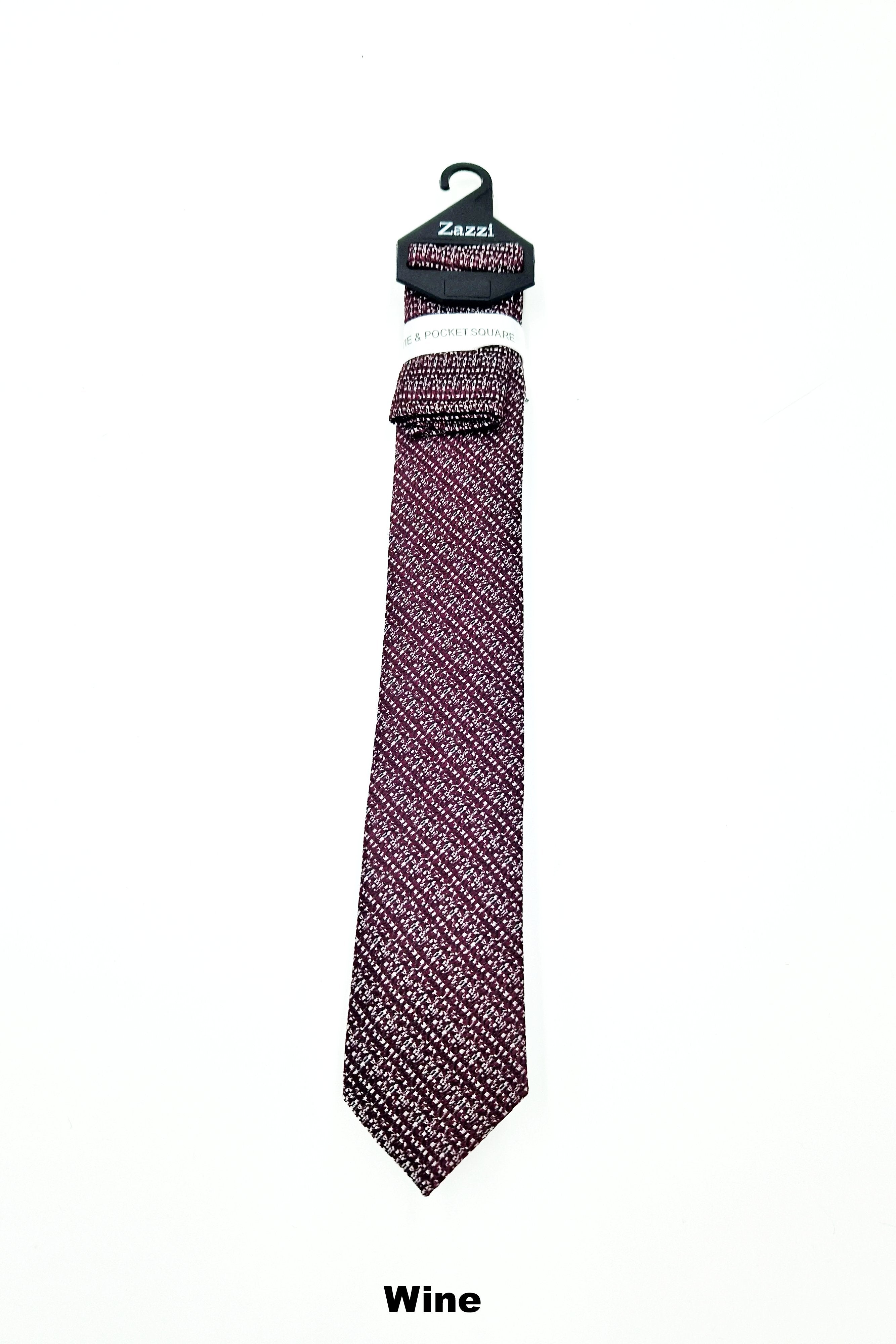 Zazzi Grain Kid Boys Tie & Pocket Square