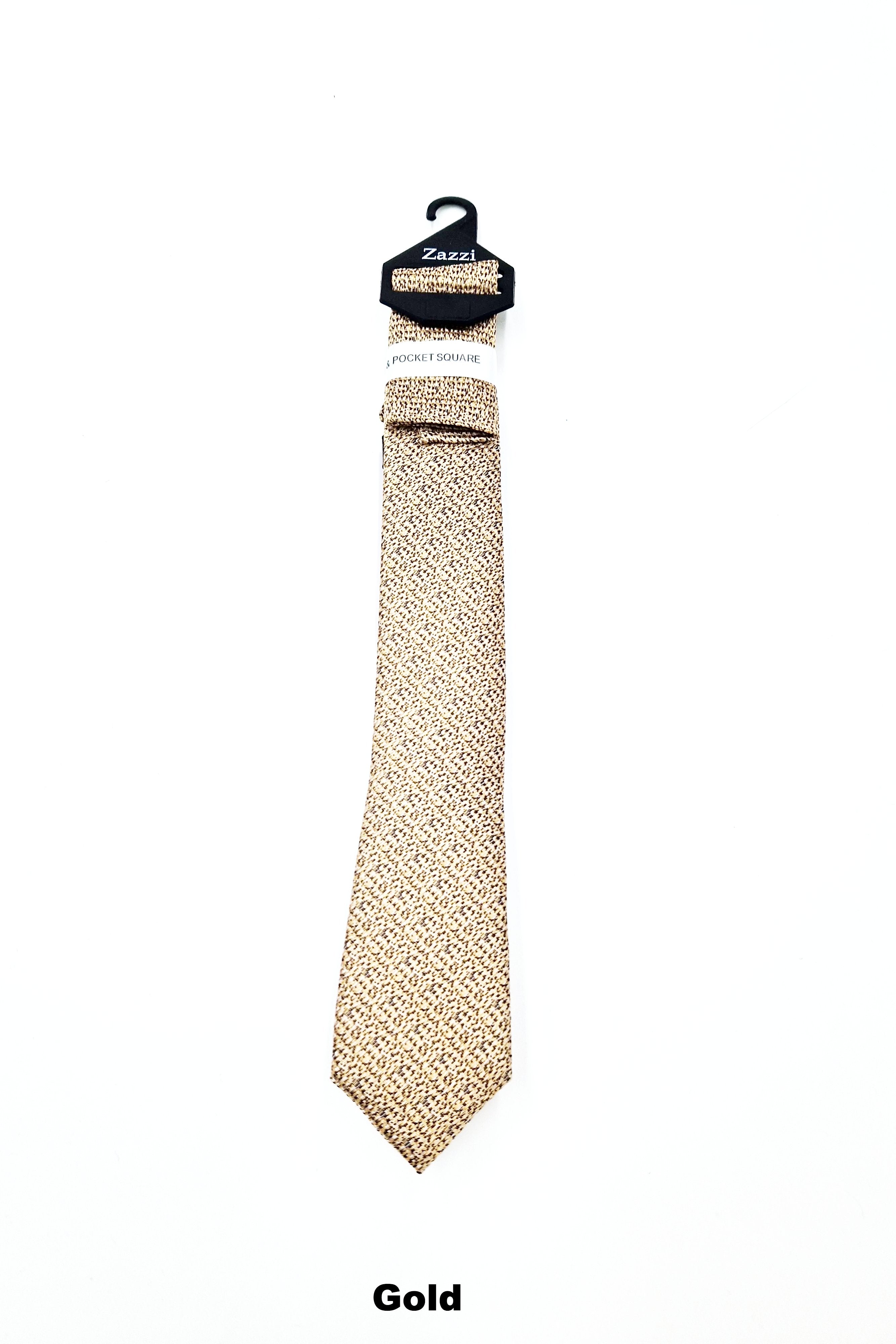 Zazzi Grain Kid Boys Tie & Pocket Square