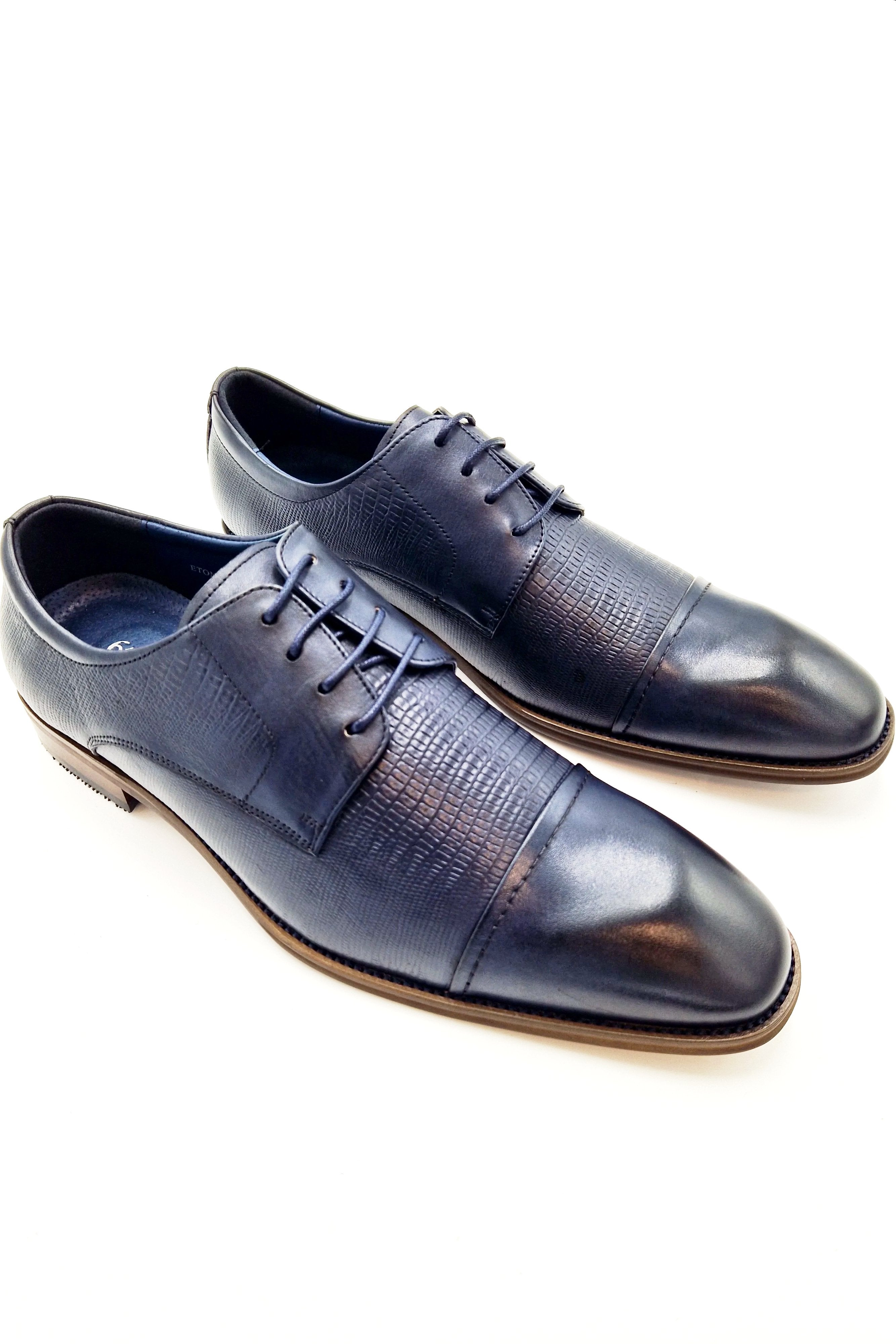6TH SENSE Eton Mens Formal Shoe Navy NAVY front view