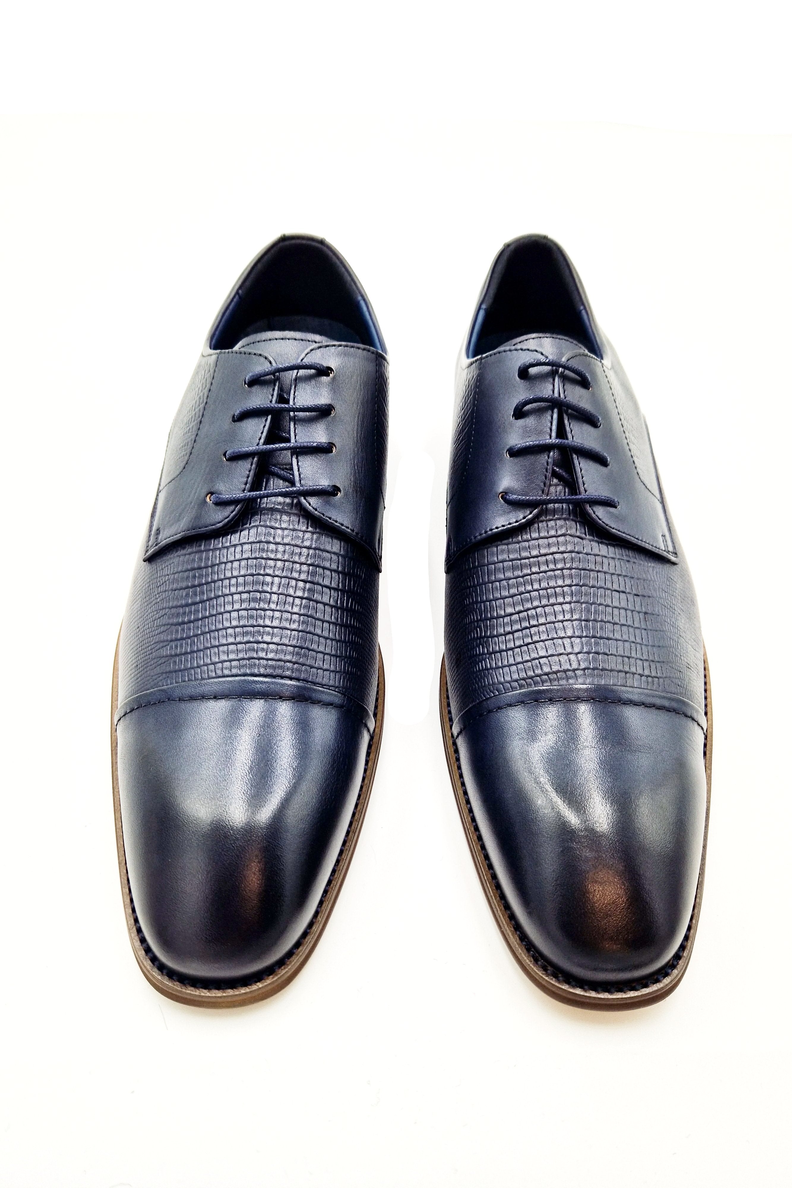 6TH SENSE Eton Mens Formal Shoe Navy NAVY model front view